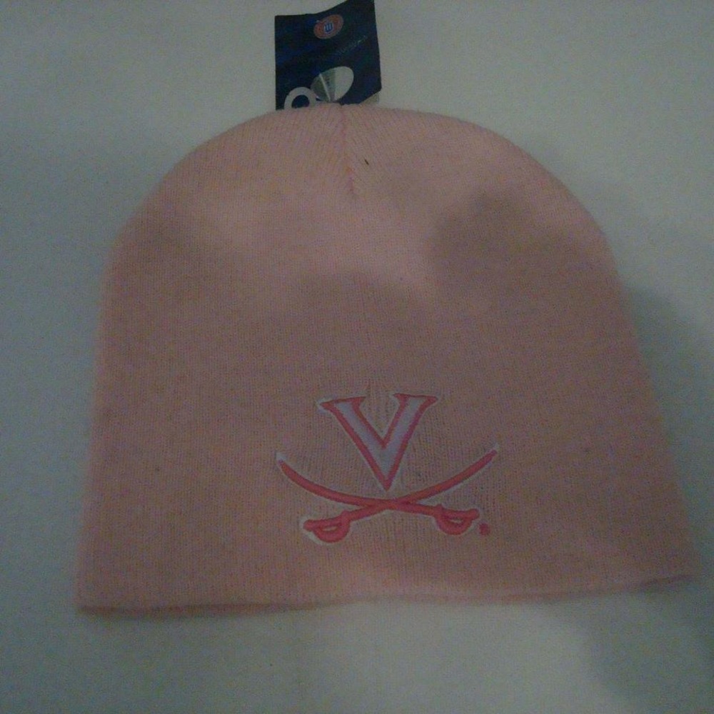 VIRGINIA CAVALIERS CAVE PINK WOMENS BEANIE KNIT TOBOGGAN SKI HAT CAP VINTAGE W1